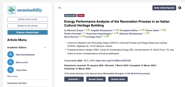 Energy Performance Analysis of the Renovation Process in an Italian Cultural Heritage Building